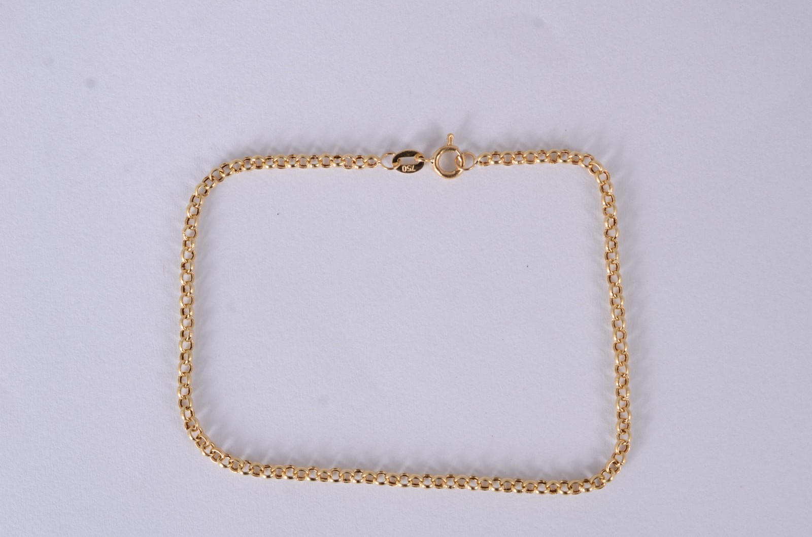 Pulseira de ouro 18 k., contraste 750 com élos portugueses. (Por... - foto 1 de 5