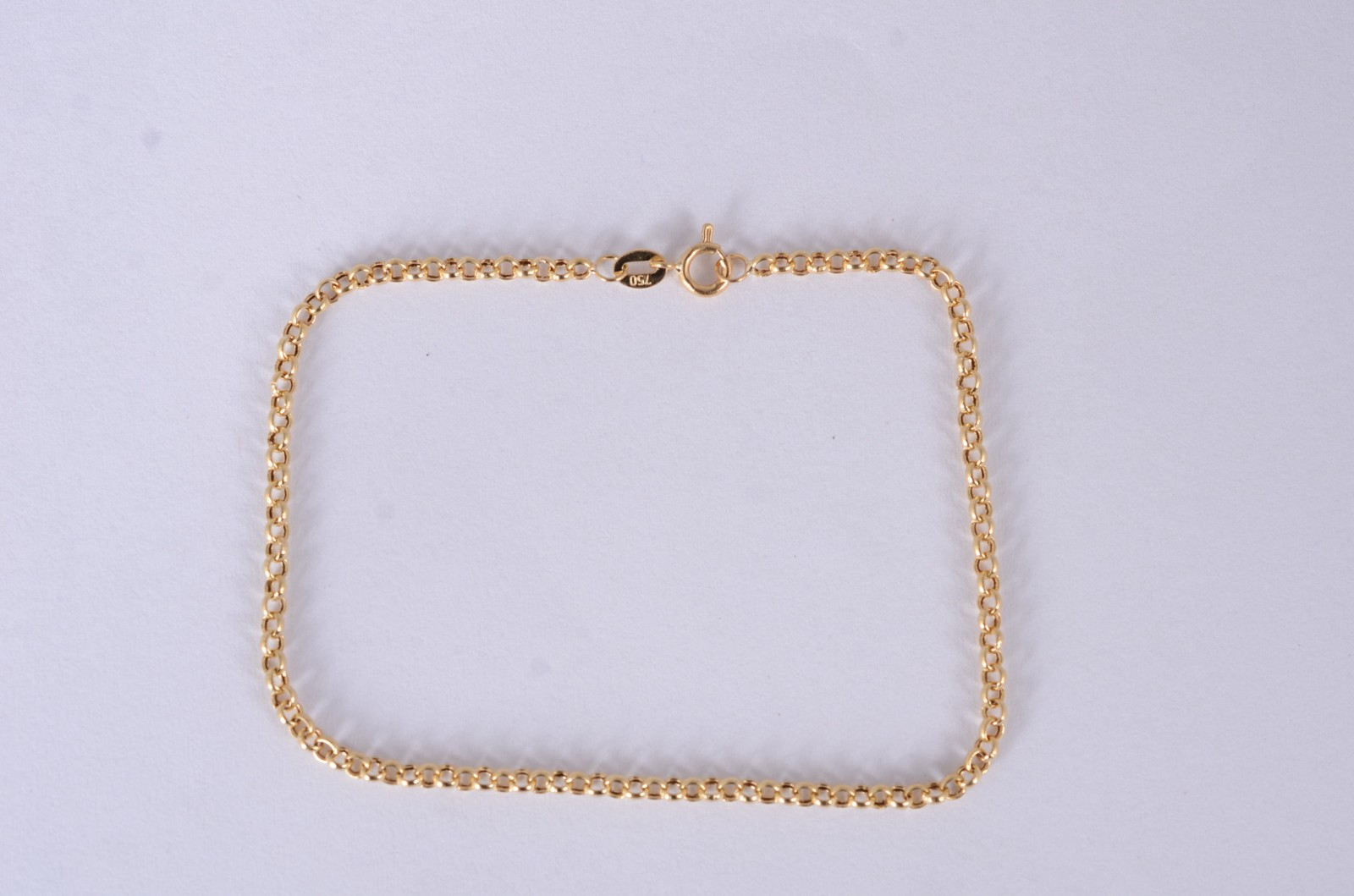 Pulseira de ouro 18 k., contraste 750 com élos portugueses. (Por... - foto 3 de 5