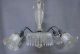Lustre de cristal para 4 luzes. - Lustre de cristal para 4 luzes.