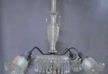 Lustre de cristal para 4 luzes. - Lustre de cristal para 4 luzes.