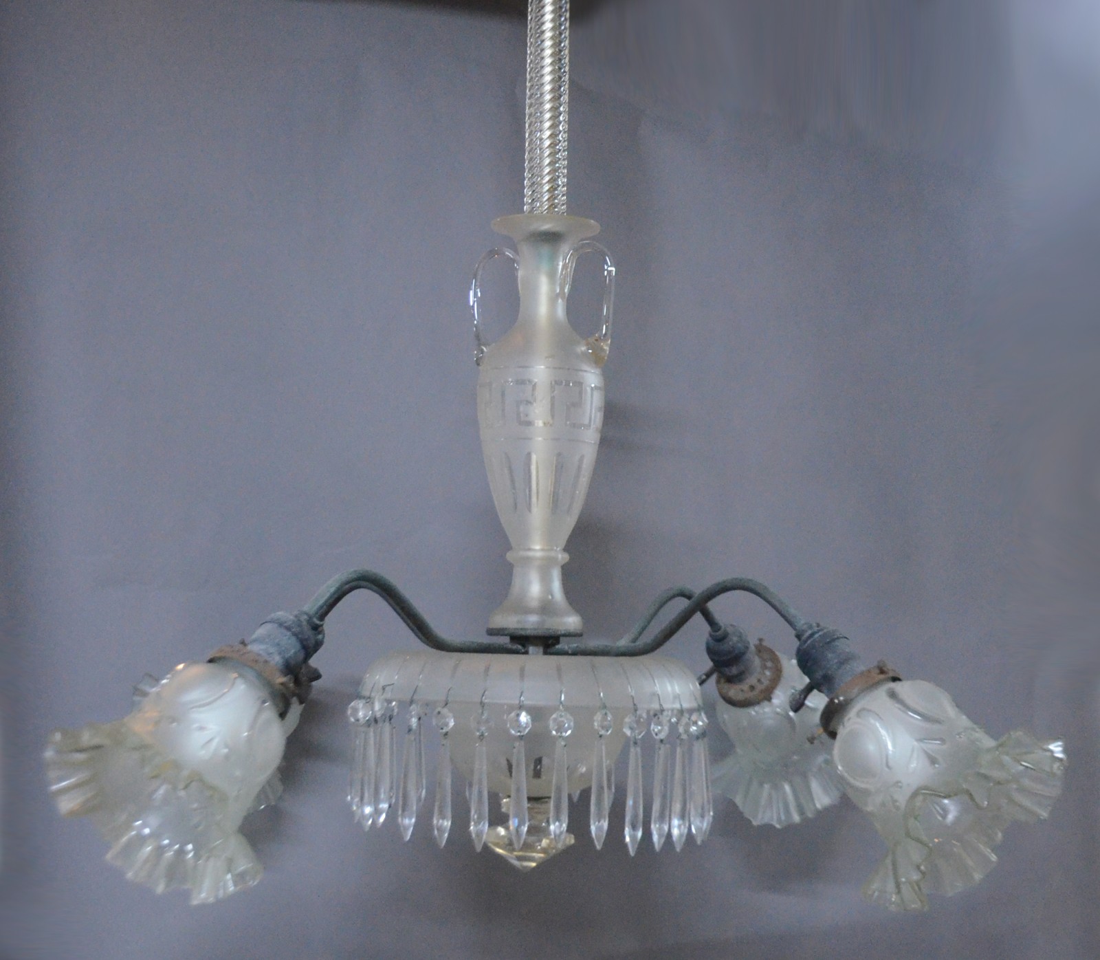 Lustre de cristal para 4 luzes. - foto 2 de 9