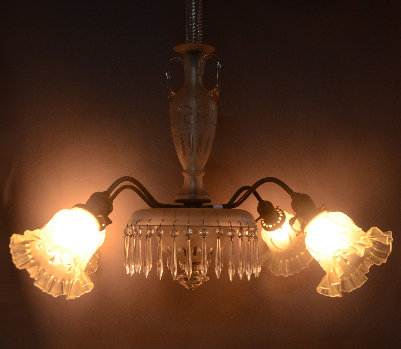 Lustre de cristal para 4 luzes. - foto 7 de 9