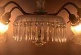 Lustre de cristal para 4 luzes. - Lustre de cristal para 4 luzes.
