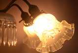 Lustre de cristal para 4 luzes. - Lustre de cristal para 4 luzes.