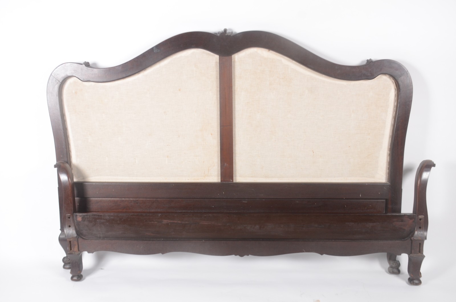 Conjunto de cama de casal de madeira nobre e encosto de cabeceira em... - foto 2 de 11