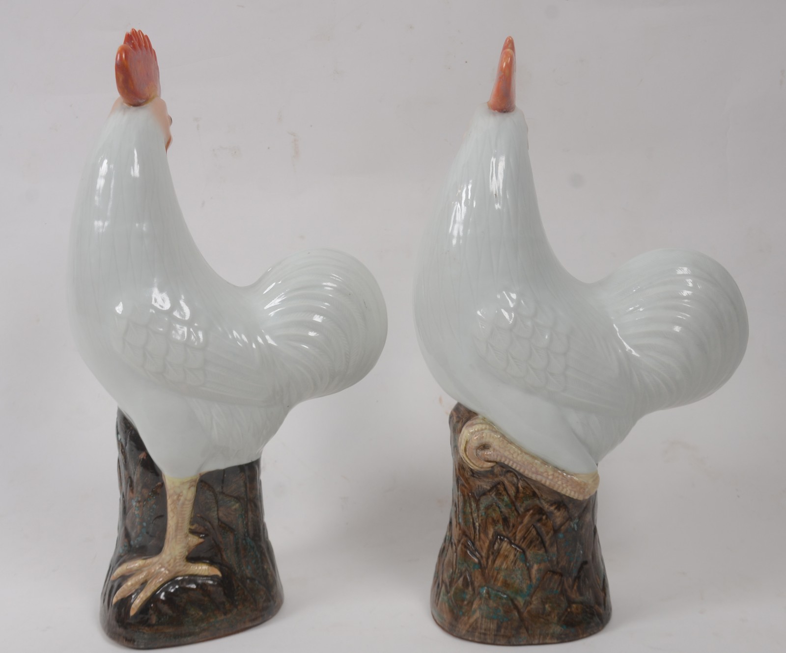 Par de galos de porcelana chinesa. - foto 5 de 6
