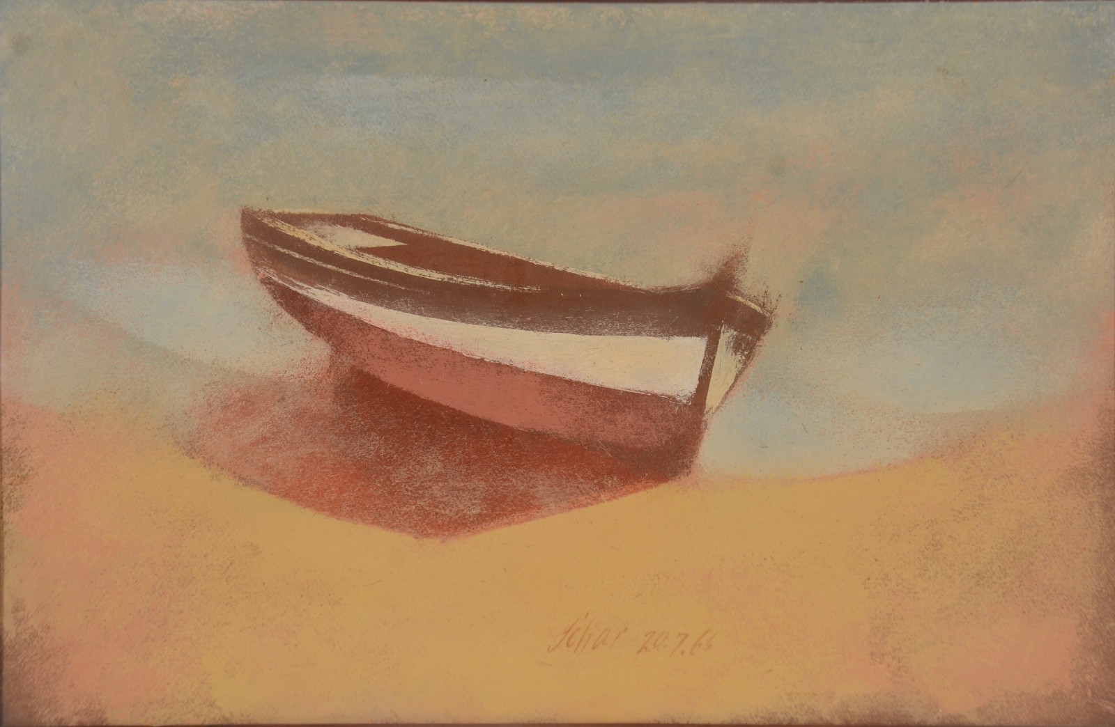 Carlos Scliar (1920-2001), Barco na Praia - foto 2 de 4