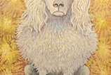 Carlos Bastos (1925-2004), Figura de animal - Óleo sobre tela. Datado 1960, com dedicatória.