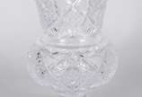 Vaso de cristal tcheco lapidado. - Vaso de cristal tcheco lapidado.