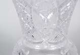 Vaso de cristal tcheco lapidado. - Vaso de cristal tcheco lapidado.