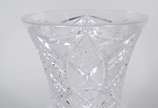 Vaso de cristal tcheco lapidado. - Vaso de cristal tcheco lapidado.