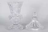 Vaso de cristal tcheco lapidado. - Vaso de cristal tcheco lapidado.