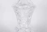 Vaso de cristal tcheco lapidado. - Vaso de cristal tcheco lapidado.