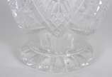 Vaso de cristal tcheco lapidado. Lascado na base. - Vaso de cristal tcheco lapidado. Lascado na base.