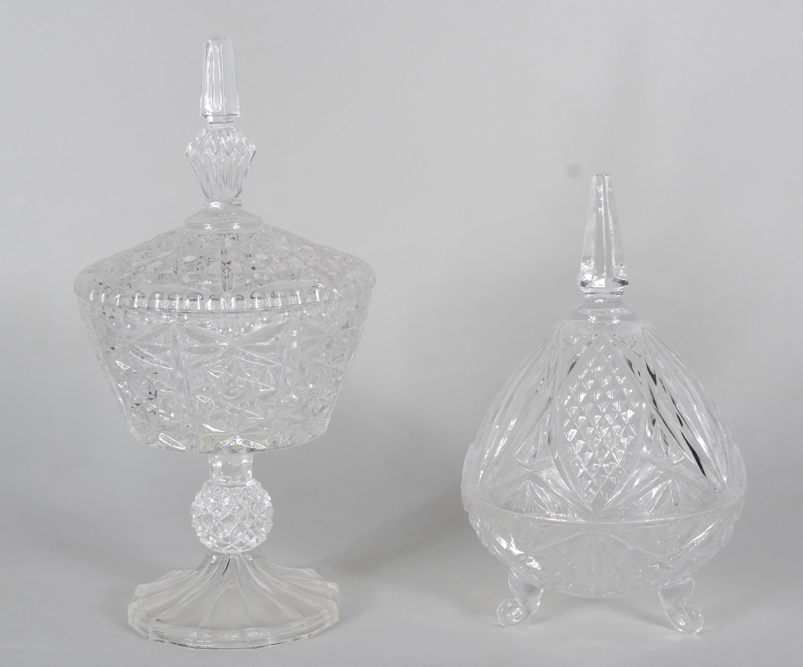 Duas bombonieres de cristal europeu lapidado. - foto 1 de 8