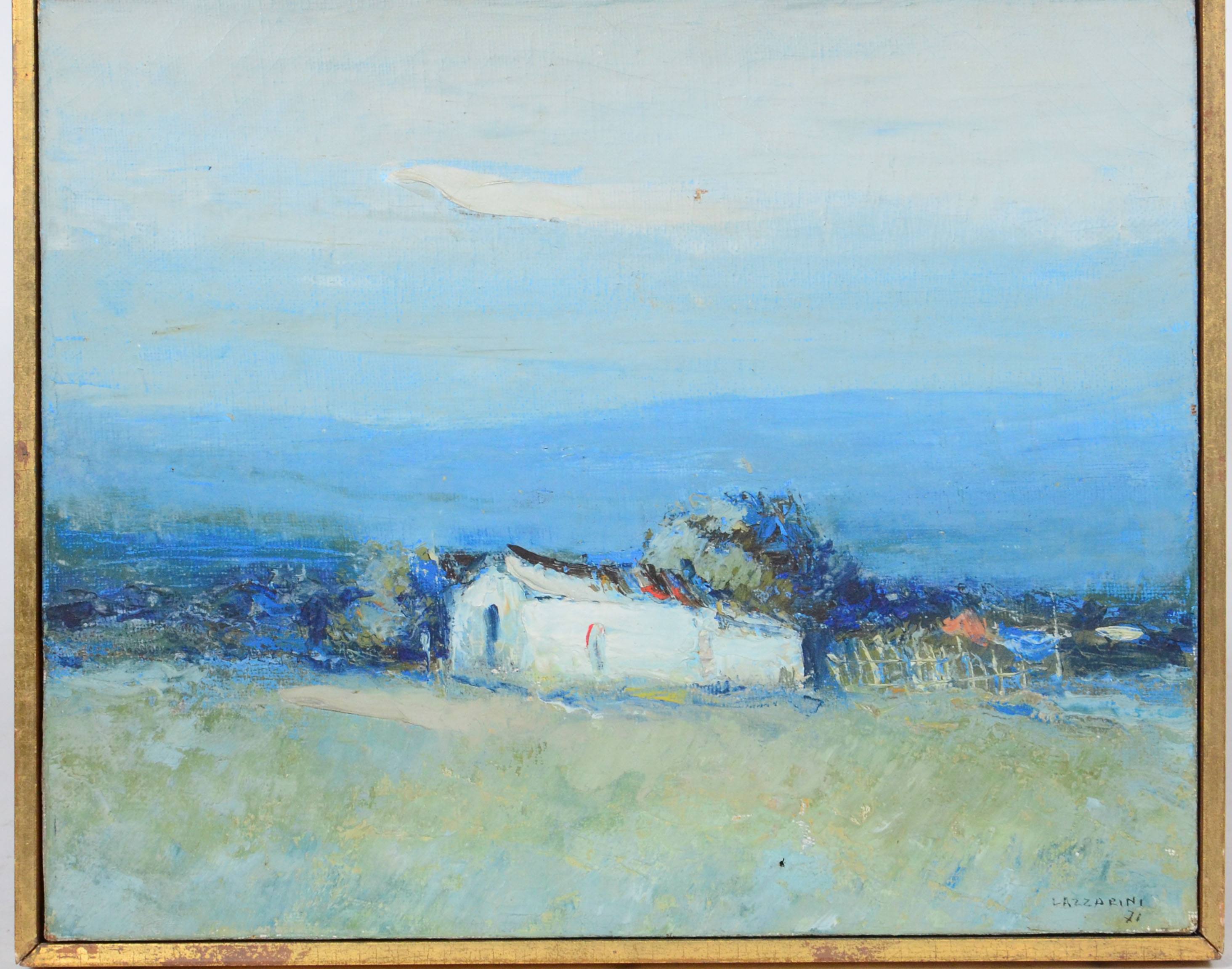  Domenico Lazzarini (1920-1987), Paisagem com casa - foto 1 de 2