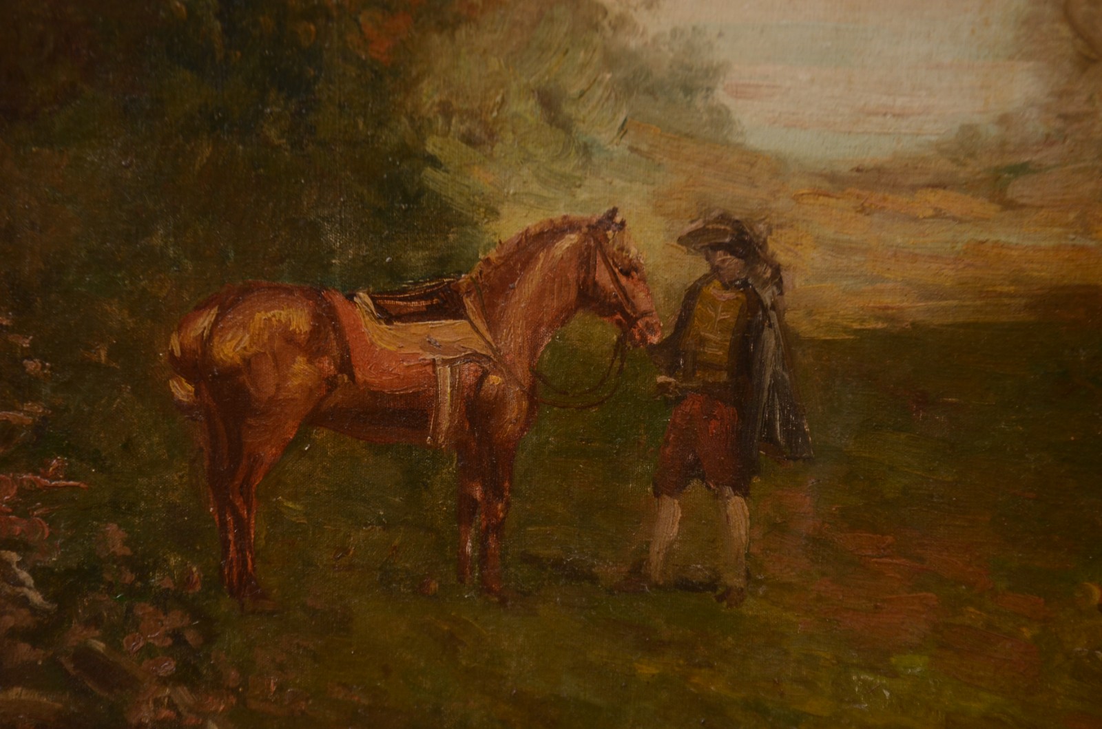 Escola europeia, Paisagem com cavalo e figura - foto 4 de 6