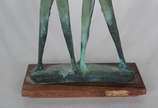 Bruno Giorgi (1905-1993), Candangos - Escultura de bronze, base de madeira. Assinado B.G.