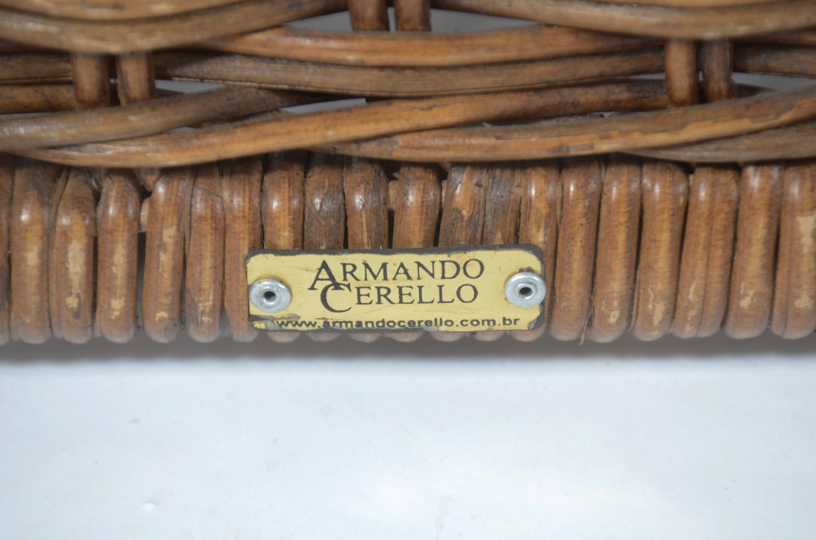Par de banquetas de vime, fabricação Armando Cerello. - foto 6 de 7