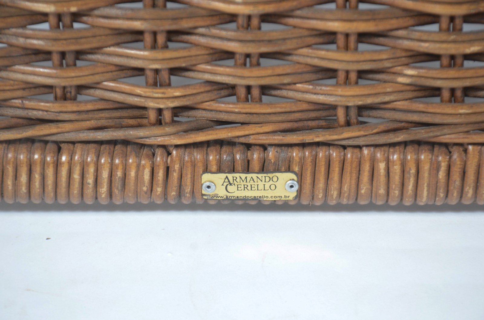 Par de banquetas de vime, fabricação Armando Cerello. - foto 7 de 7