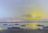 Ivan Freitas (1932-2006), Dia de sol com barcos - Óleo sobre eucatex - datado 1998.