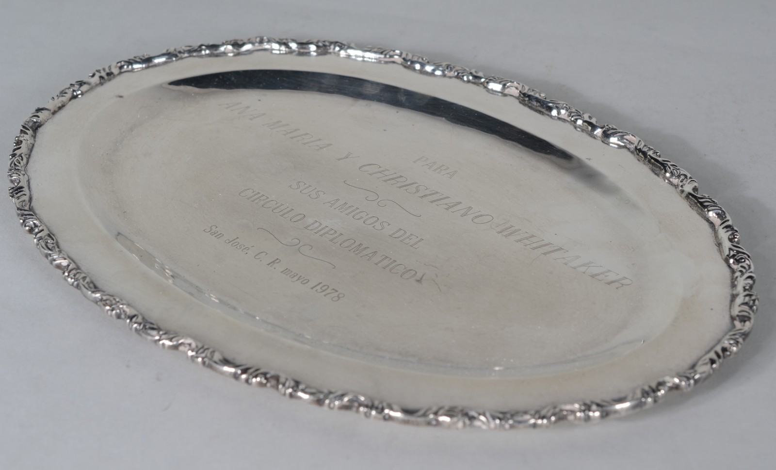 Travessa oval de prata mexicana contraste 925 mls Sterling, com... - foto 2 de 6