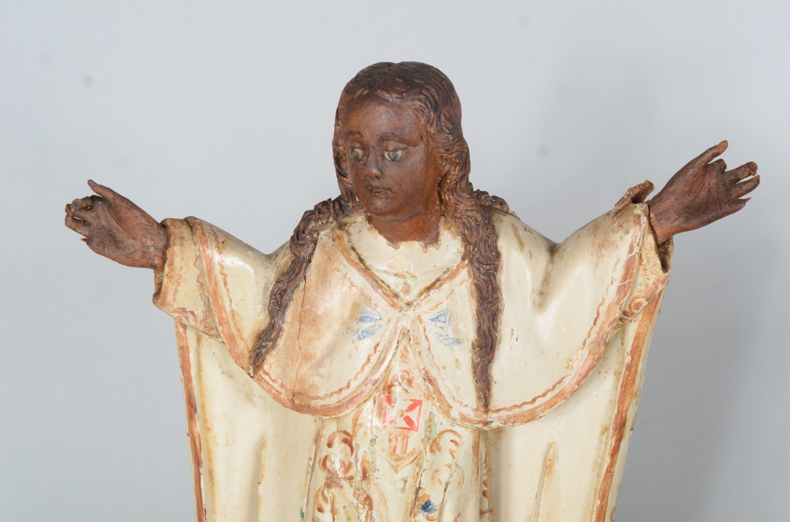 Nossa Senhora das Mercês - Antiga imagem de madeira policromada e... - foto 3 de 10