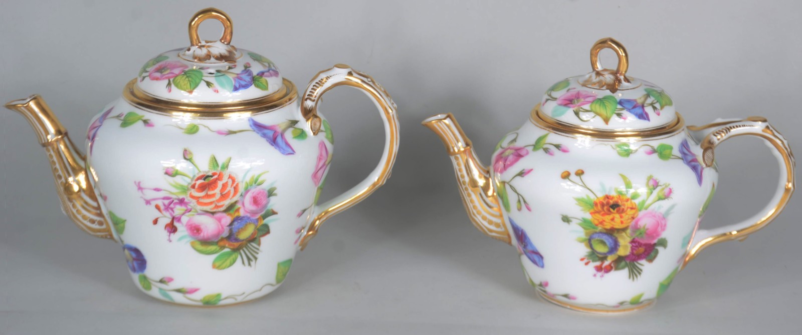 Serviço de chá de porcelana francesa Velho Paris, fundo branco com... - foto 5 de 11