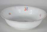 Aparelho para jantar de porcelana tcheca, branc... - Aparelho para jantar de porcelana tcheca, branca com flores em policromia e frisos dourados, composto de: 22 pratos rasos, 12 fundos, 12 pratos ...