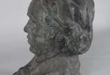 Busto masculino de bronze, assinado Irene. - Busto masculino de bronze, assinado Irene.