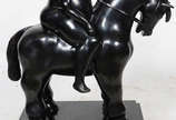 Escultura de bronze representando "Mulher a cav... - Escultura de bronze representando "Mulher a cavalo", Réplica de Bottero 