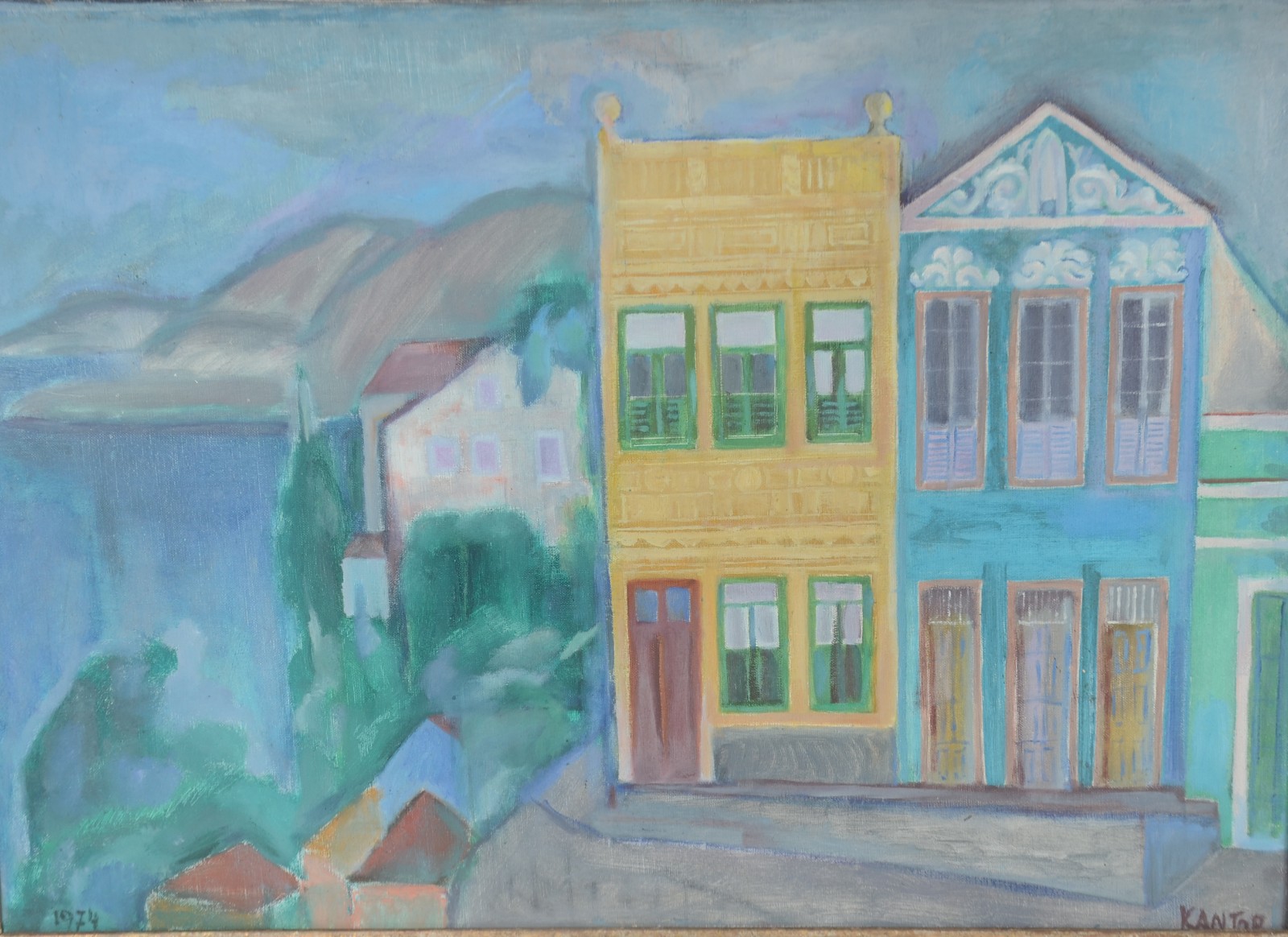 Manuel Kantor (1911-1984), Casa Amarilla Y Azul - Santa Tereza - Rio - foto 1 de 5