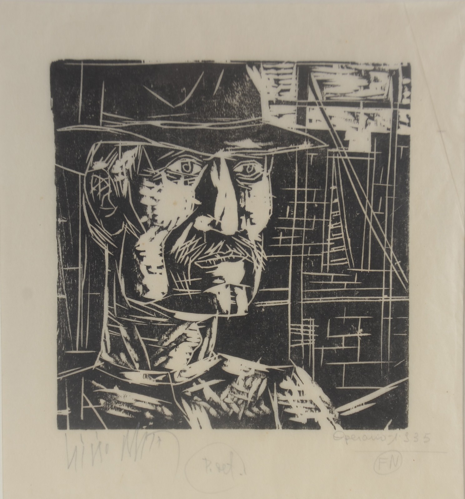 Lívio Abramo (1903-1993), Operário - foto 1 de 7