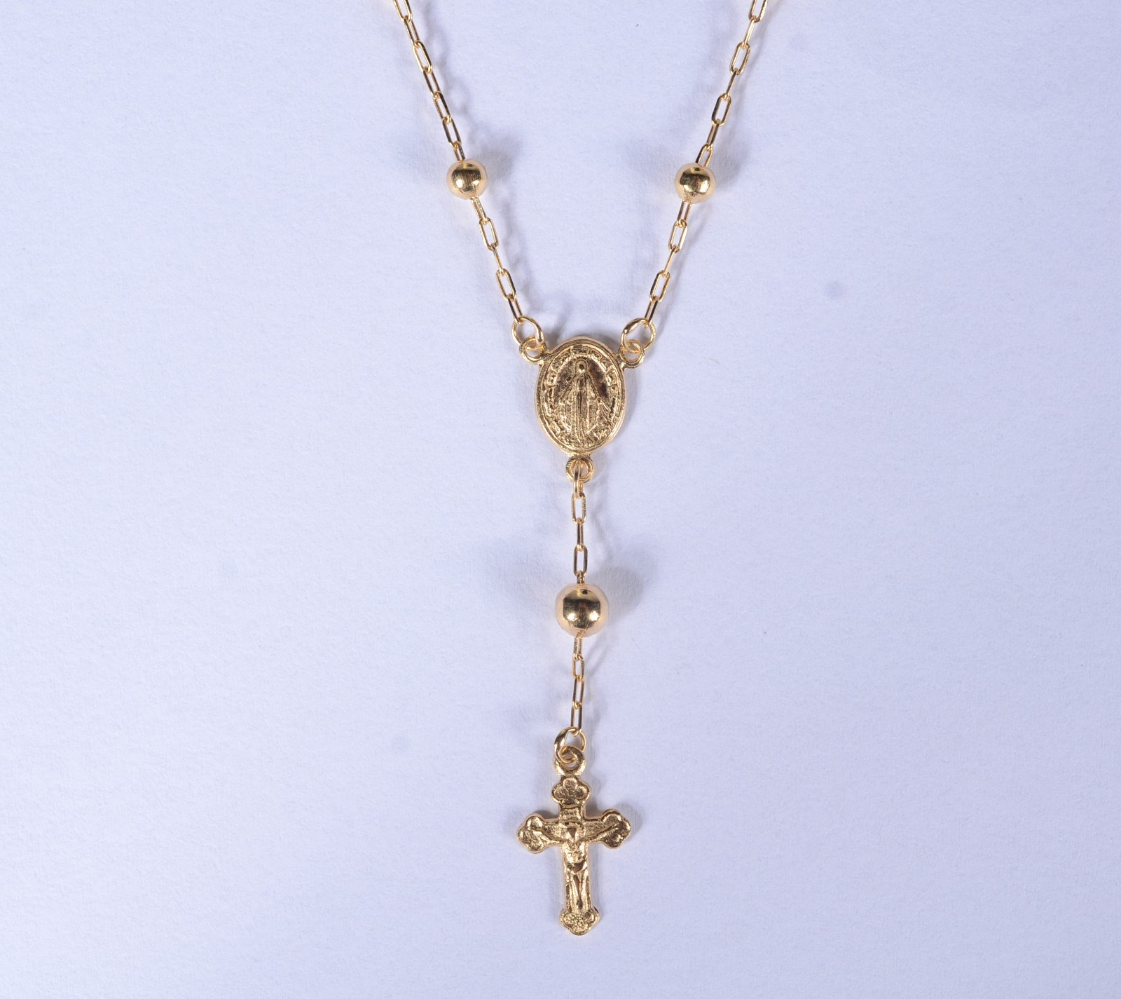 Colar de ouro 18 k, feitio terço. (Por motivos de segurança a peça... - foto 2 de 11