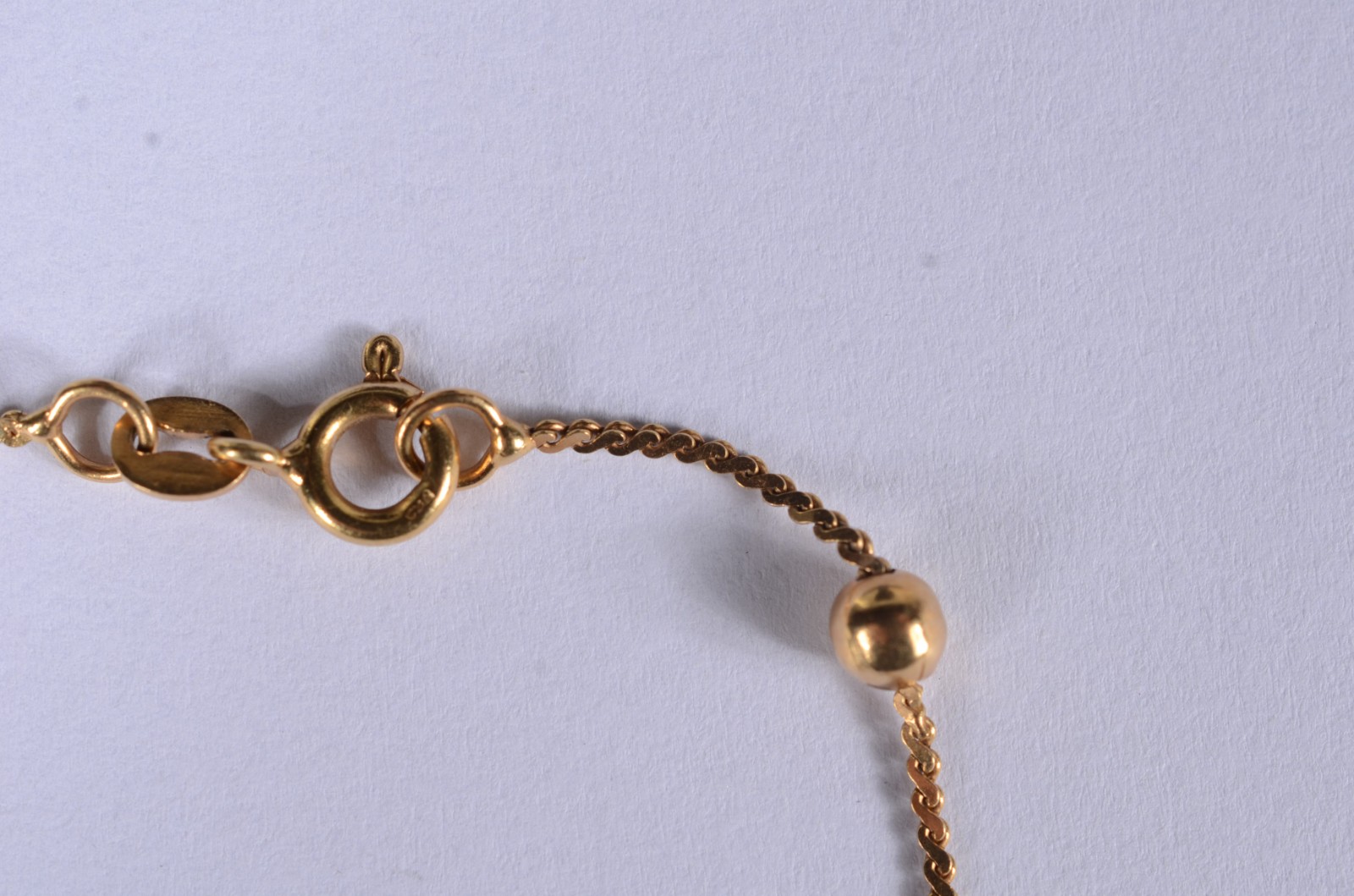 Pulseira de ouro 18 k., contraste 750 com bolinhas. (Por motivos de... - foto 2 de 5
