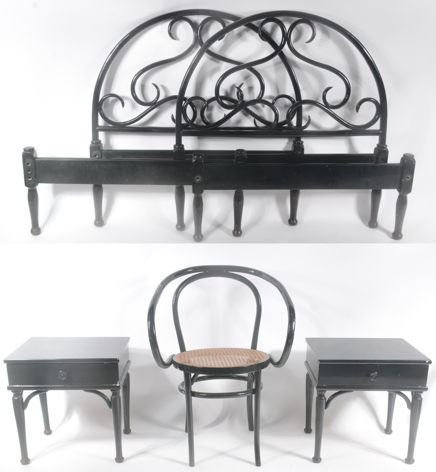 Conjunto para quarto, sendo: par de camas de solteiros, par de... - foto 1 de 6