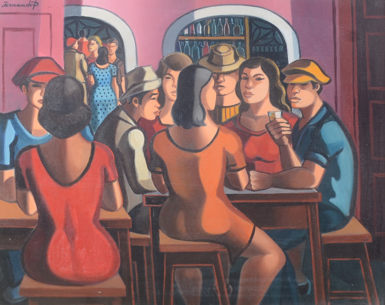 Fernando P. (1917-2005), Figuras no bar - foto 1 de 5