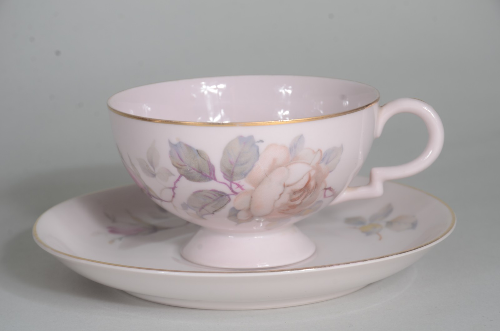Serviço de chá de porcelana francesa "Jean Haviland", cor rosa com... - foto 2 de 9