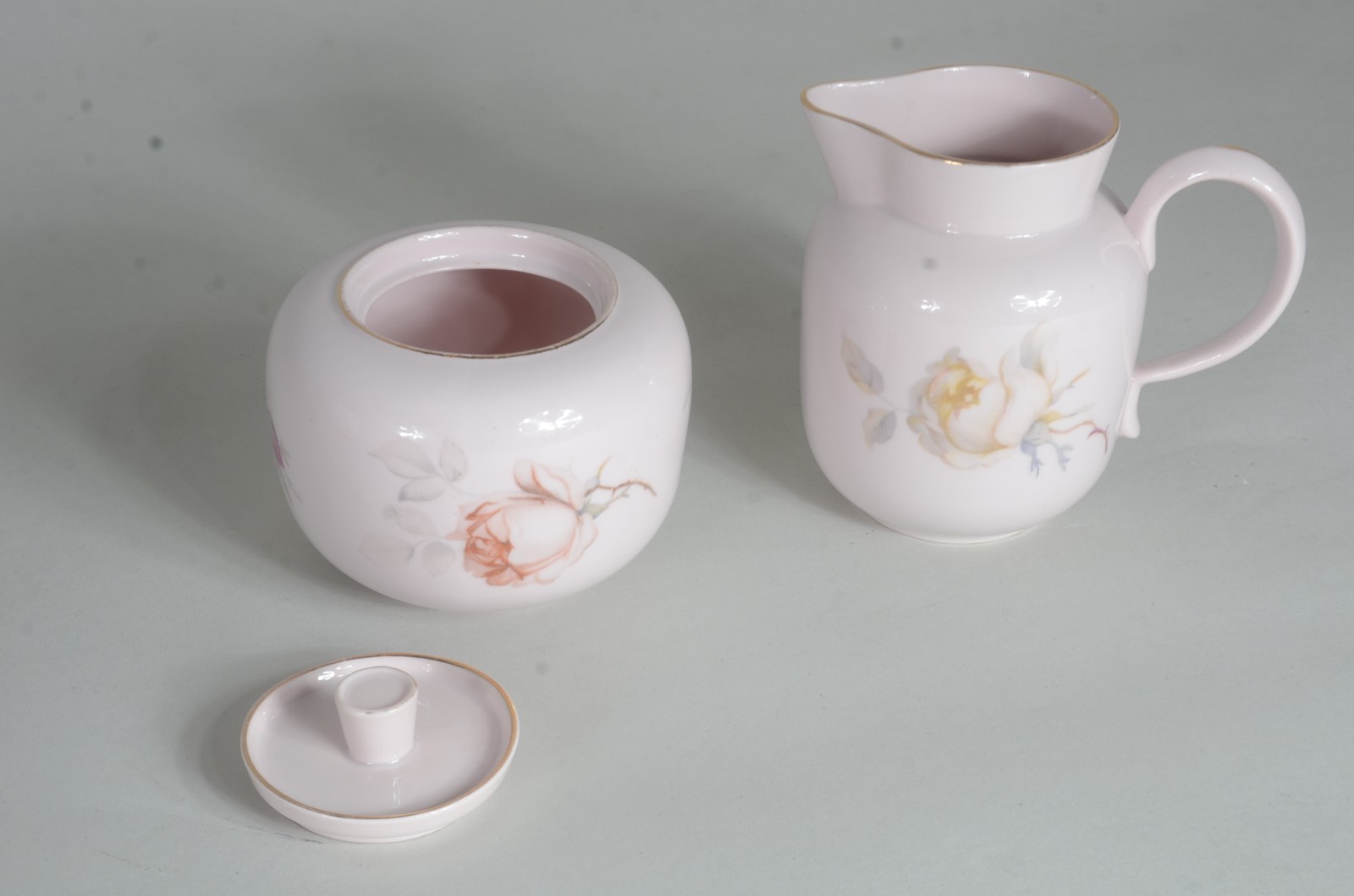 Serviço de chá de porcelana francesa "Jean Haviland", cor rosa com... - foto 4 de 9