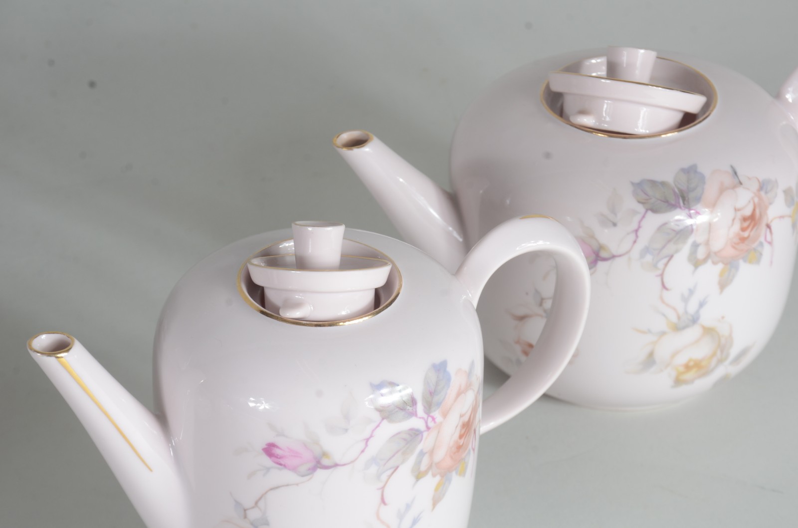 Serviço de chá de porcelana francesa "Jean Haviland", cor rosa com... - foto 6 de 9