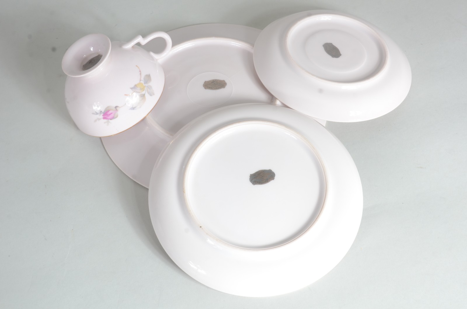 Serviço de chá de porcelana francesa "Jean Haviland", cor rosa com... - foto 8 de 9