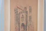 Georges Wambach (1901-1965), Le Bibliotheque No... - Dois quadros feitos em bico de pena aquarelado.