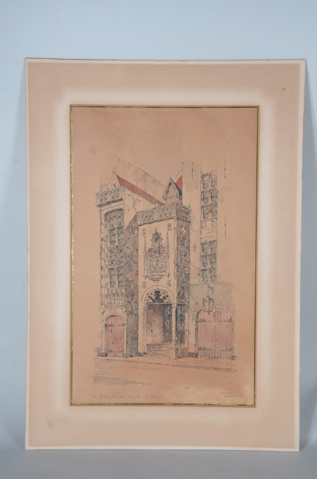 Georges Wambach (1901-1965), Le Bibliotheque Noyale Bruges / Le Beguinage Bruges - foto 3 de 9