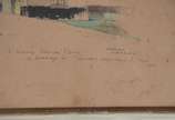 Georges Wambach (1901-1965), Le Bibliotheque No... - Dois quadros feitos em bico de pena aquarelado.