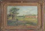 Baptista da Costa (1865-1926), Paisagem - Óleo sobre madeira.