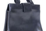 Bolsa feminina "PRADA" de couro preto, com cart... - Bolsa feminina "PRADA" de couro preto, com cartão/certificado. medida sem alça