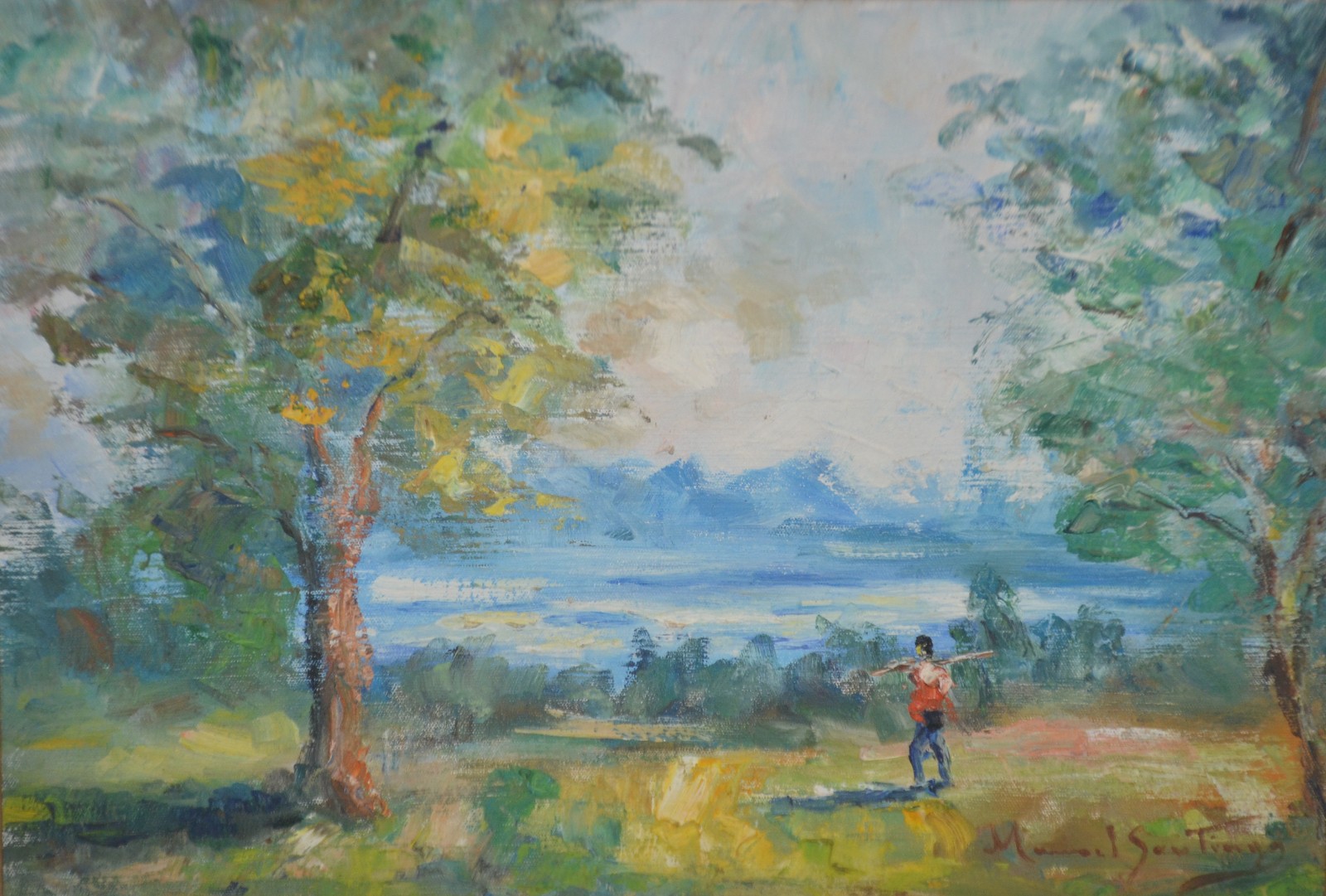 Manoel Santiago (1897-1987), Paisagem com Figuras - foto 1 de 5