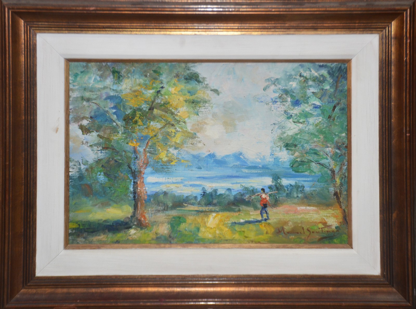 Manoel Santiago (1897-1987), Paisagem com Figuras - foto 2 de 5