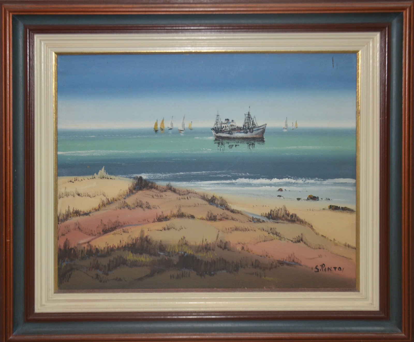 Sylvio Pinto (1918-1997), Marinha com Barcos - foto 2 de 5