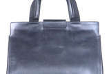 Bolsa feminina "PRADA" de couro preto, com cart... - Bolsa feminina "PRADA" de couro preto, com cartão/certificado. medida sem alça